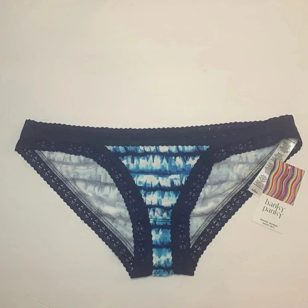 Hanky Panky Indigo Stripe Brazilian Bikini Panty NWT